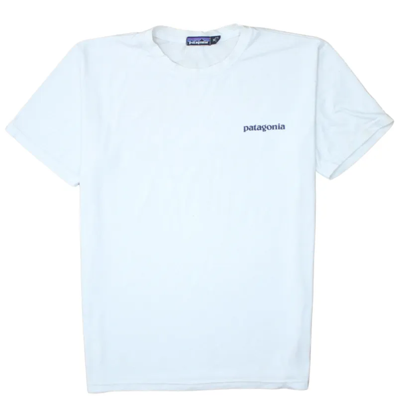 Patagonia 90's Short Sleeves Crew Neck T Shirt XLarge White made by Patagonia
