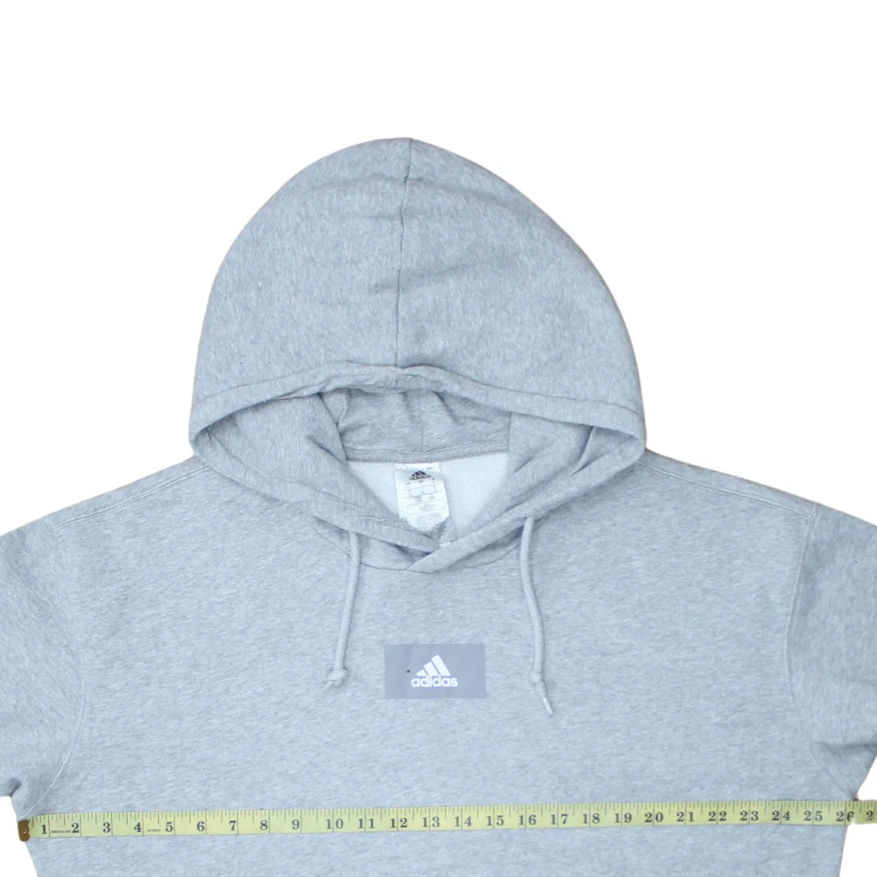 Adidas 90's Drawstring Pockets Pullover Hoodie Large Grey sold by Vintage Club product image thumbnail 5