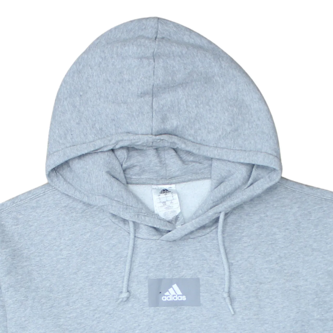 Adidas 90's Drawstring Pockets Pullover Hoodie Large Grey sold by Vintage Club product image thumbnail 3