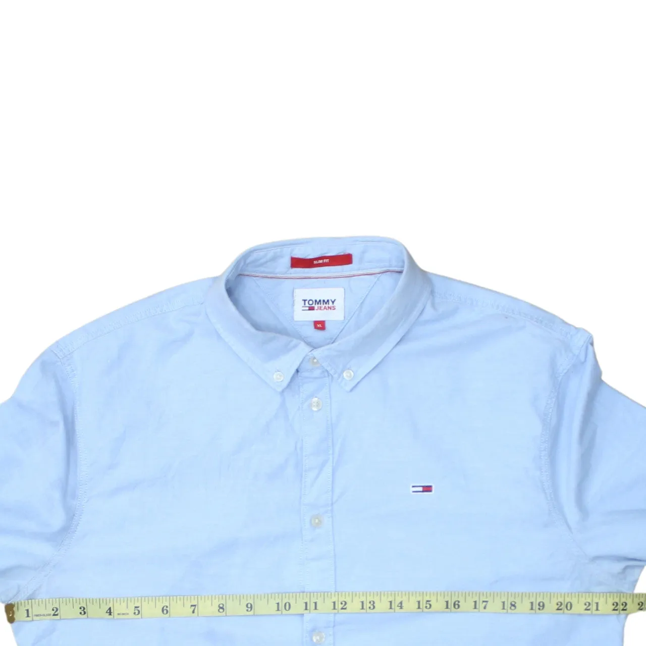 Tommy Hilfiger 90's Long Sleeve Button Up Shirt XLarge Blue sold by Vintage Club product image thumbnail 5