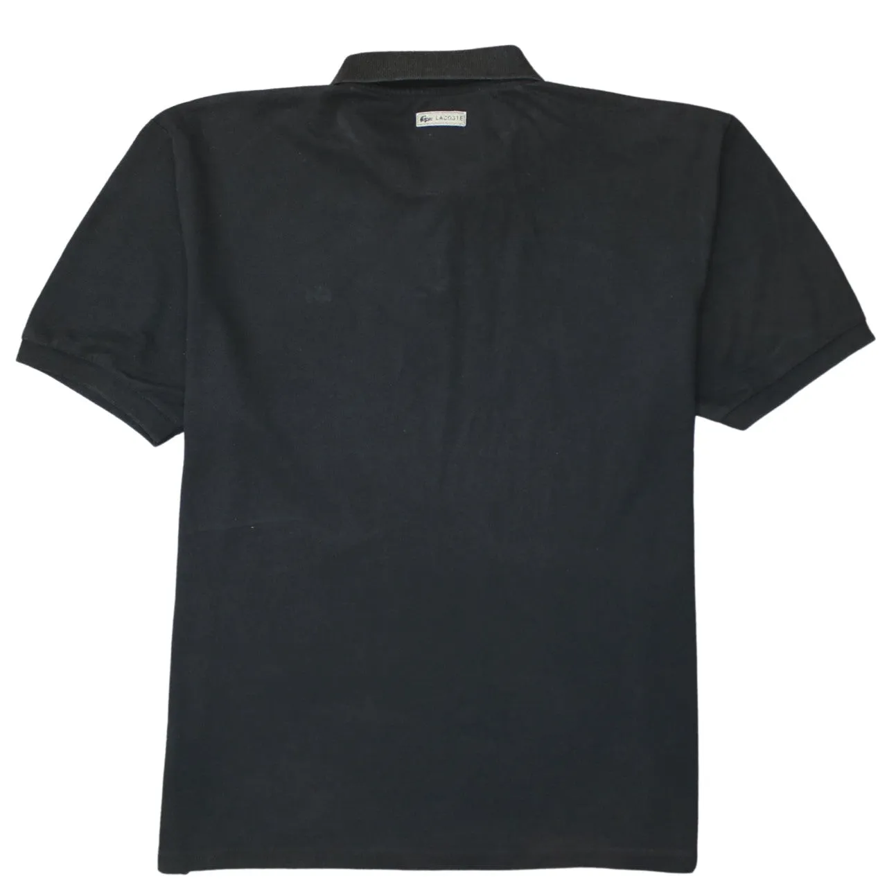 Lacoste 90's Short Sleeves Quarter Button Polo Shirt XLarge Black sold by Vintage Club product image thumbnail 2