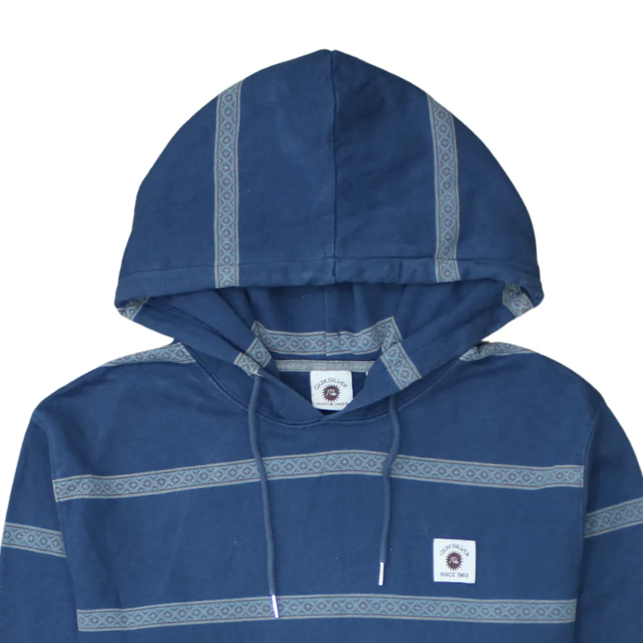 QuikSilver 90's Plain Pullover Hoodie Large Navy Blue sold by Vintage Club product image thumbnail 3