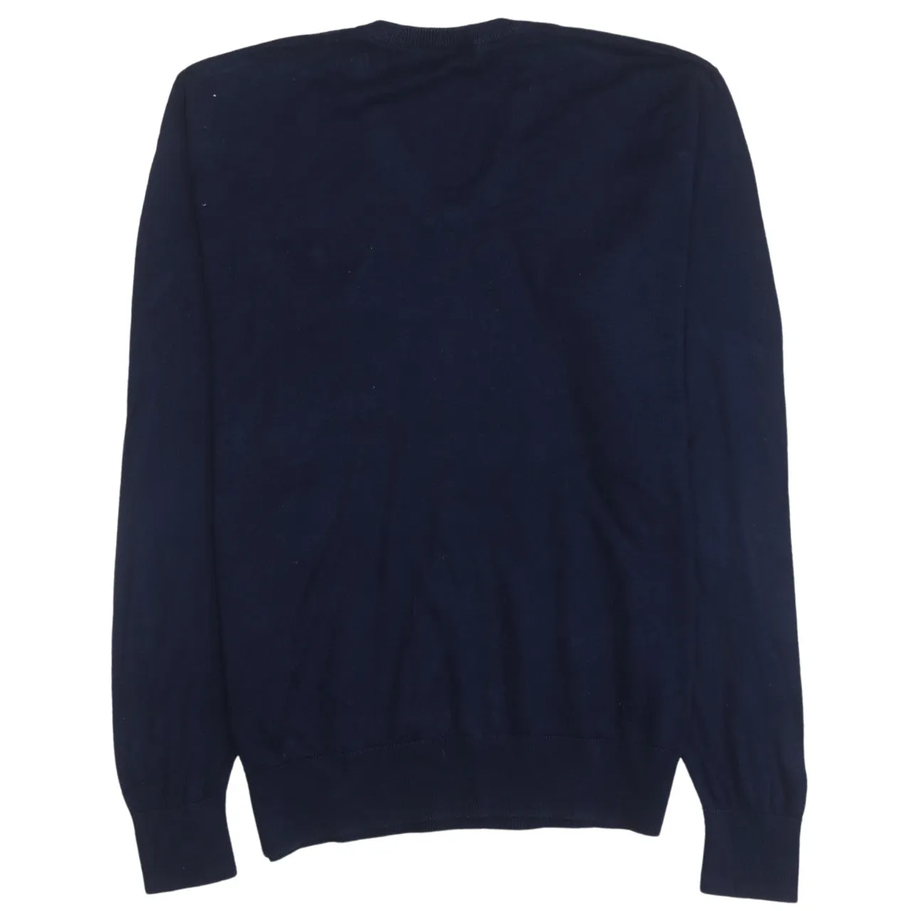 Polo Ralph Lauren 90's Lightweight V Neck Sweatshirt Small Navy Blue sold by Vintage Club product image thumbnail 2