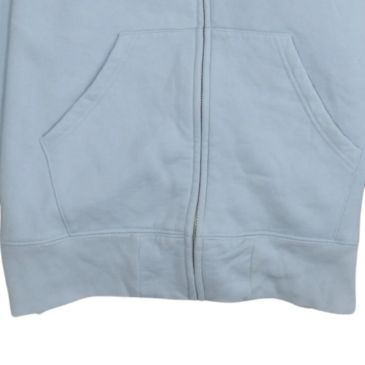 Gap 90's Drawstring Pockets Full Zip Up Hoodie Medium Blue sold by Vintage Club product image thumbnail 4