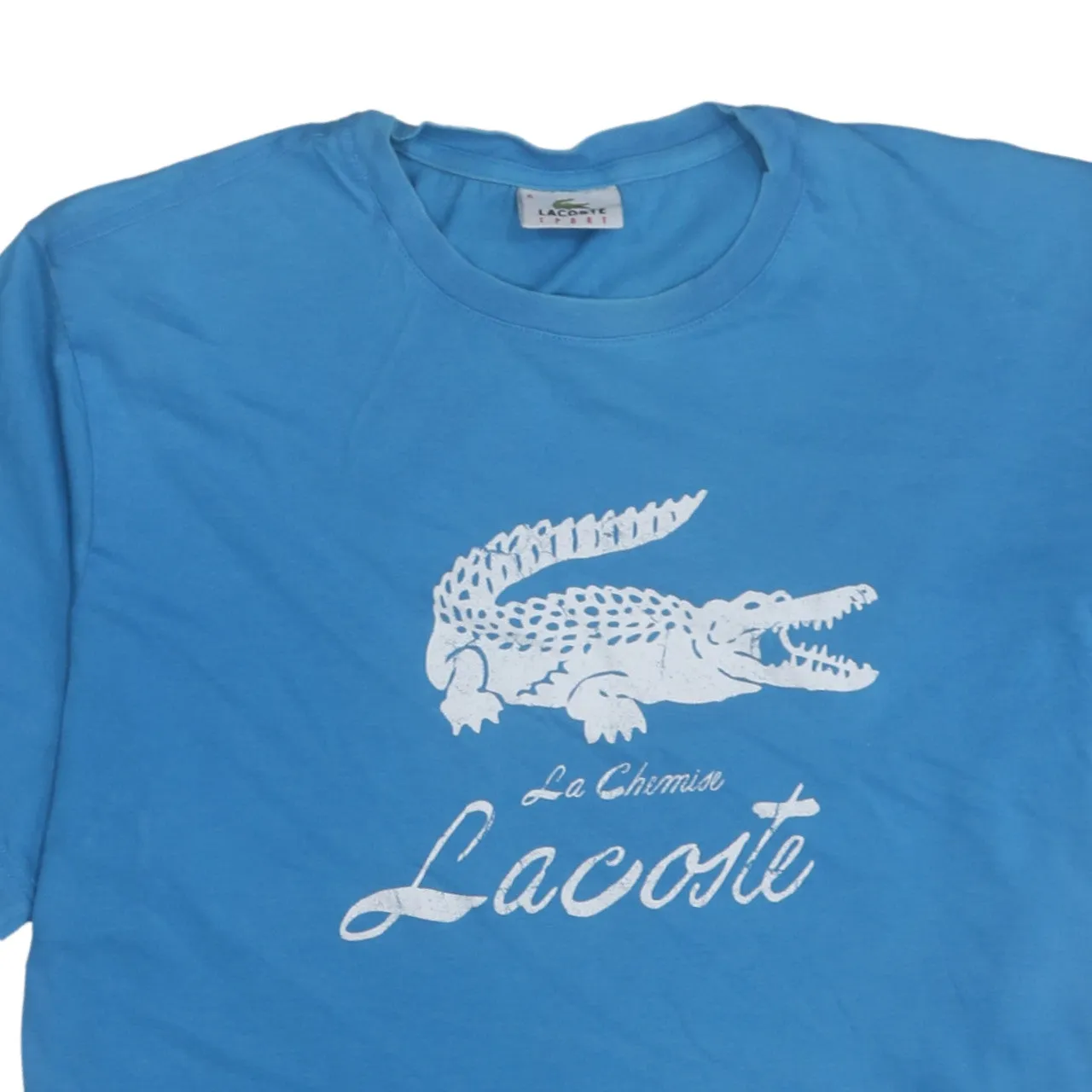 Lacoste 90's Spellout Short Sleeves T Shirt Large Blue sold by Vintage Club product image thumbnail 3