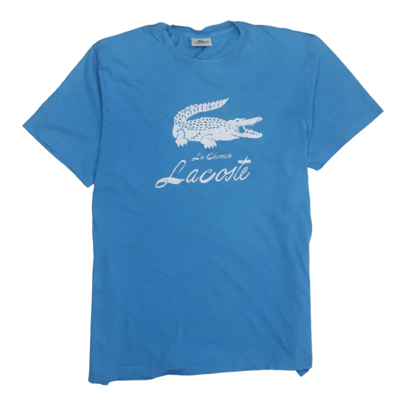 Lacoste 90's Spellout Short Sleeves T Shirt Large  Blue sold by Vintage Club