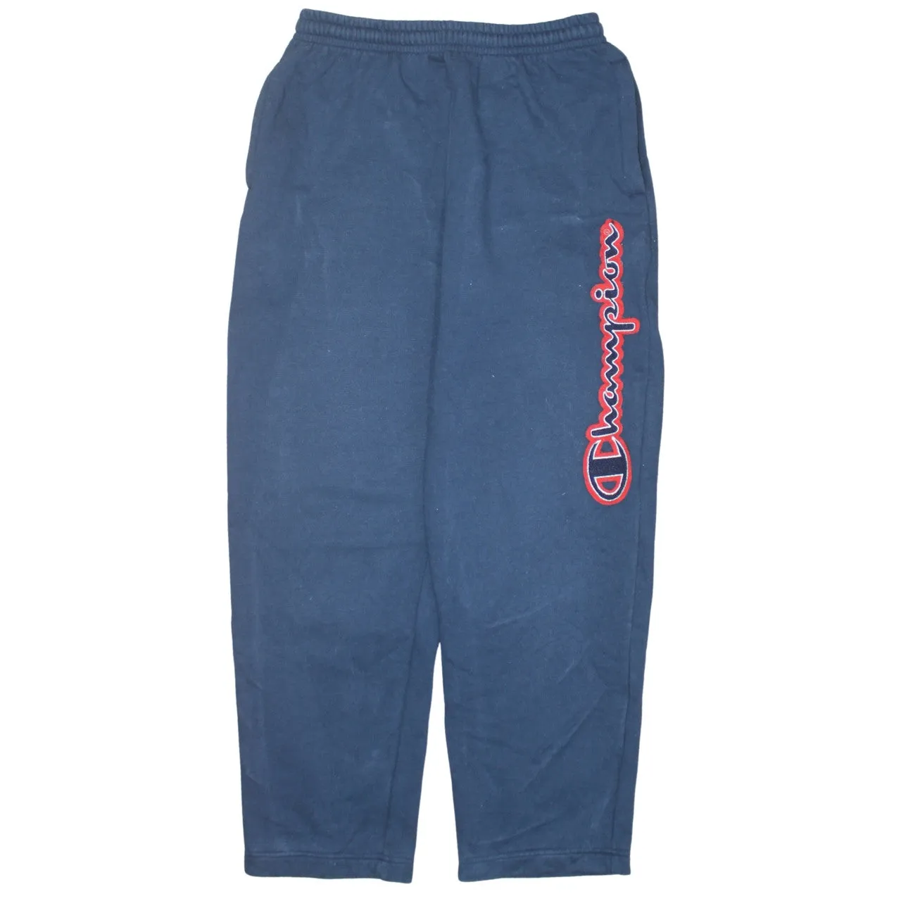 Champion 90's Elasticated Waistband Drawstrings Straight Leg Baggy Joggers / Sweatpants Medium Navy Blue sold by Vintage Club