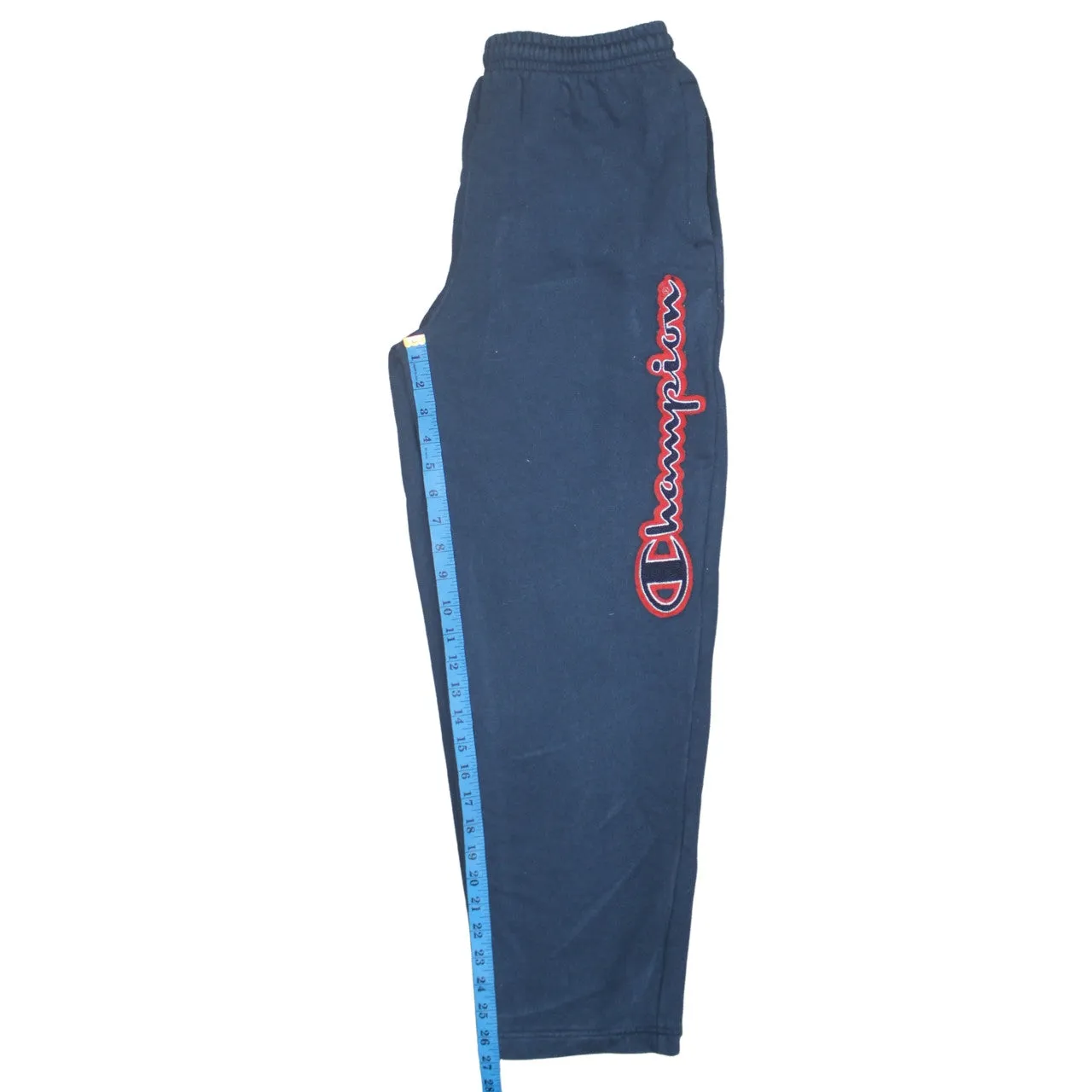 Champion 90's Elasticated Waistband Drawstrings Straight Leg Baggy Joggers / Sweatpants Medium Navy Blue sold by Vintage Club product image thumbnail 5