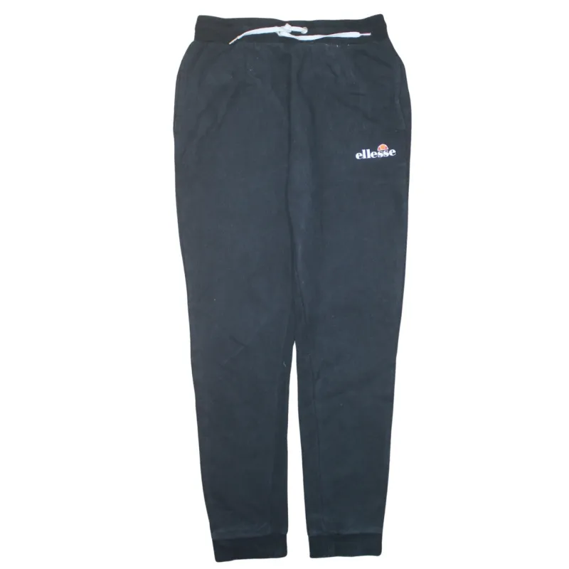 Ellesse 90's Rib Cuff Casual Joggers / Sweatpants Large Black made by Ellesse
