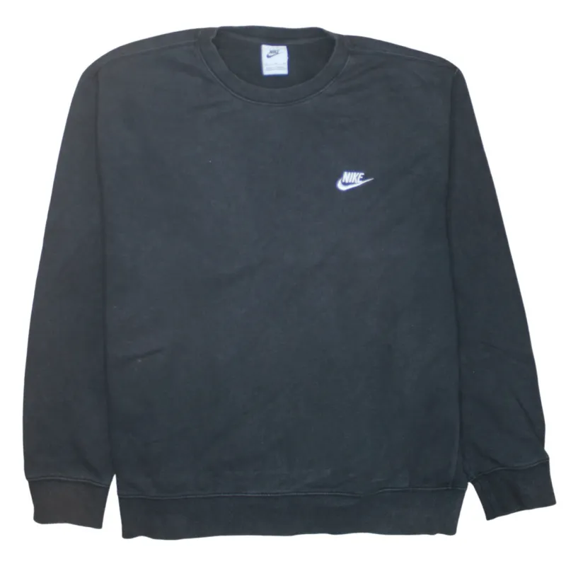 Nike 90's Swoosh Crew Neck Sweatshirt XLarge Black made by Nike