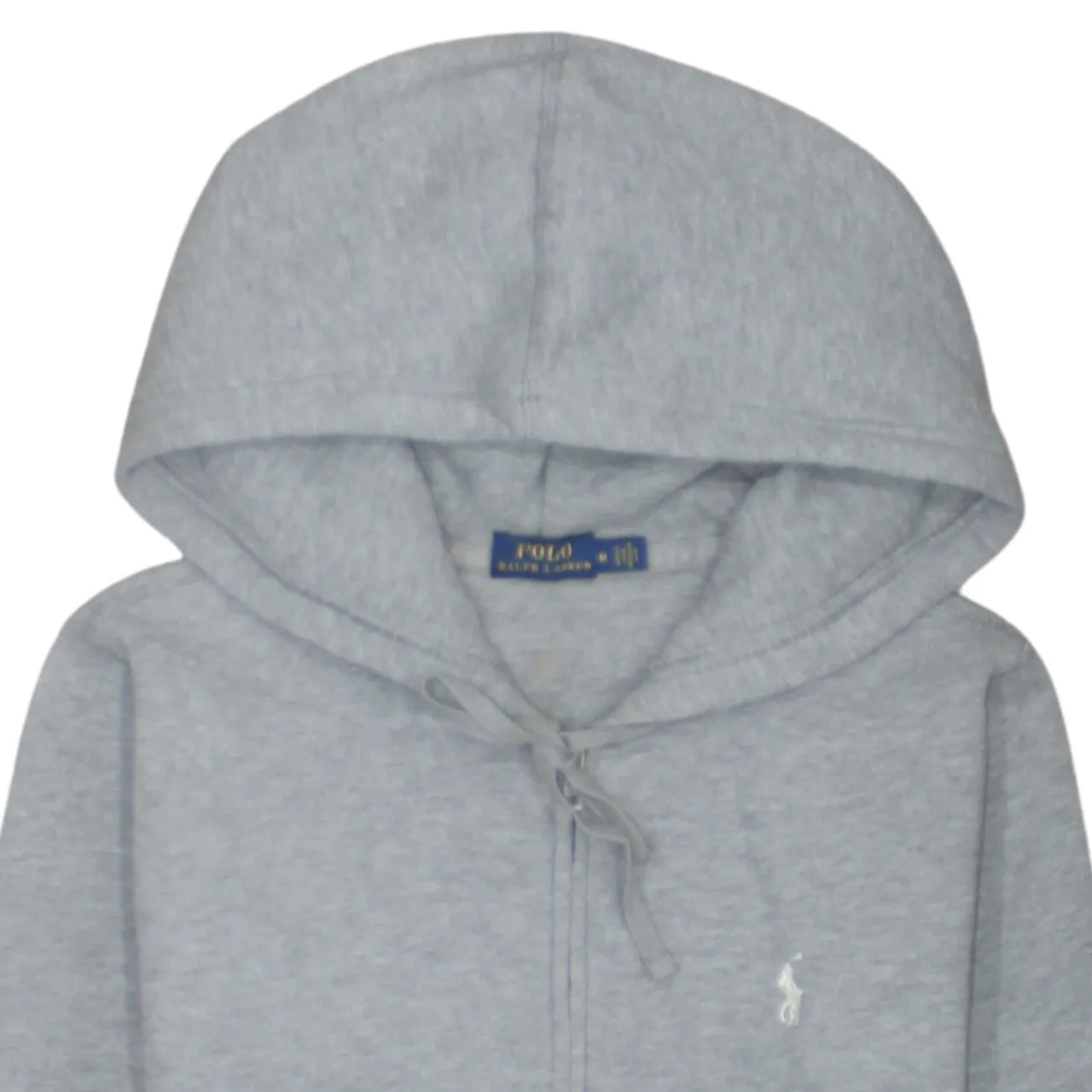 Polo Ralph Lauren 90's Drawstring Pockets Full Zip Up Hoodie Medium Grey sold by Vintage Club product image thumbnail 3