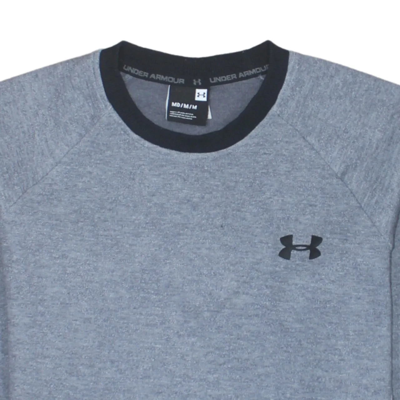 Under Armour 90's Drawstring Pockets Crew Neck Sweatshirt Medium Grey sold by Vintage Club product image thumbnail 3