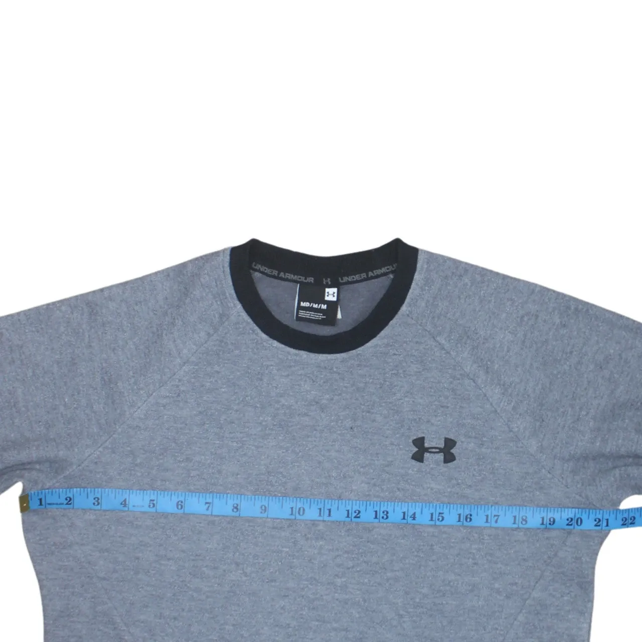 Under Armour 90's Drawstring Pockets Crew Neck Sweatshirt Medium Grey sold by Vintage Club product image thumbnail 5