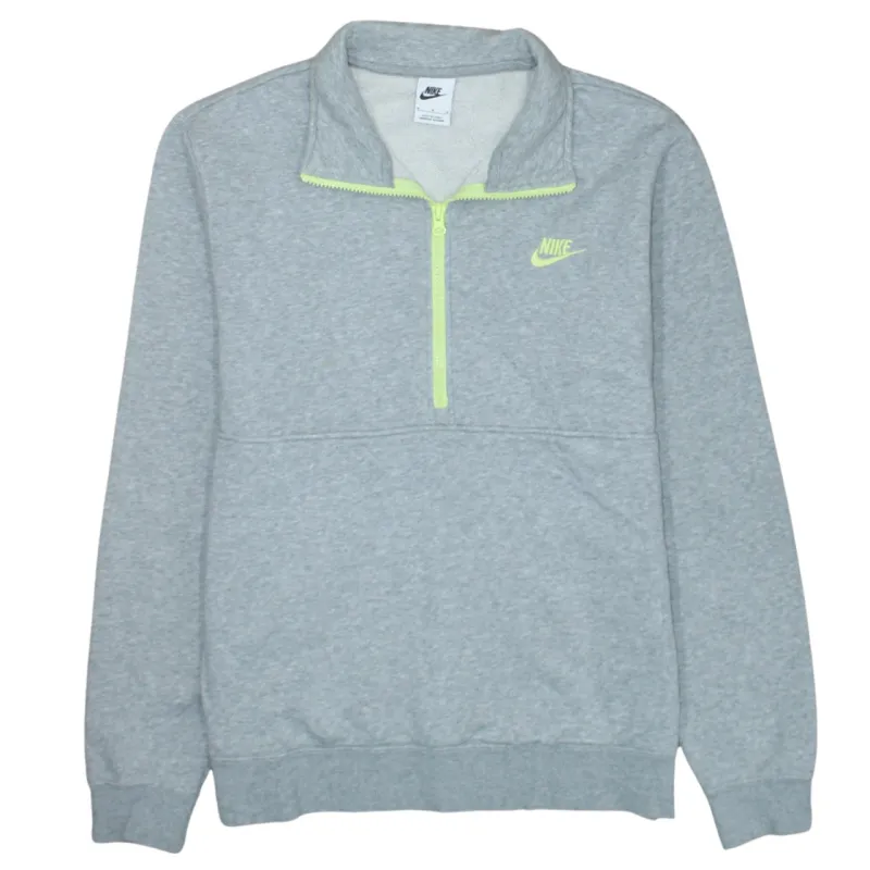 Nike 90's Swoosh Quarter Zip Sweatshirt Medium Grey sold by Vintage Club