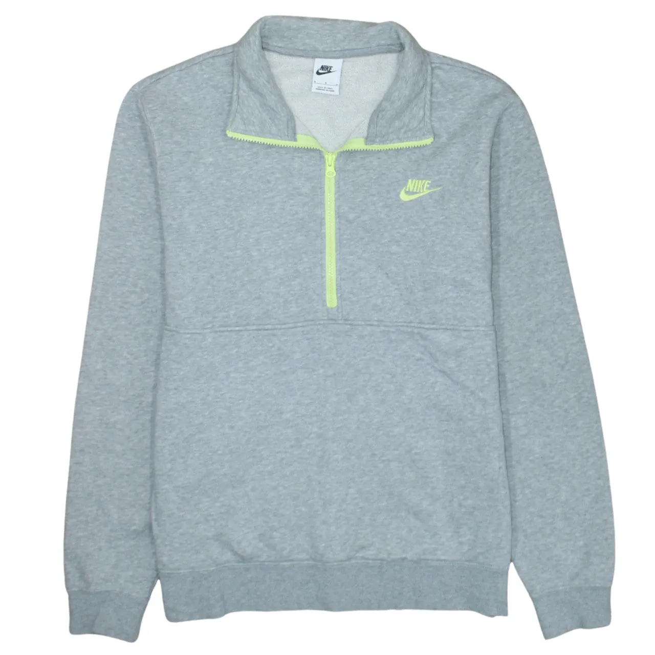 Nike 90's Swoosh Quarter Zip Sweatshirt Medium Grey sold by Vintage Club