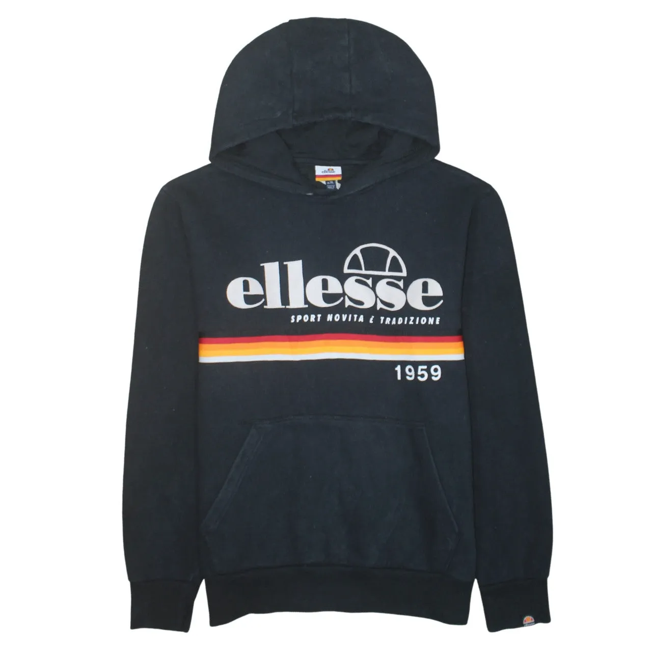 Ellesse 90's Spellout Pullover Hoodie XLarge Black sold by Vintage Club