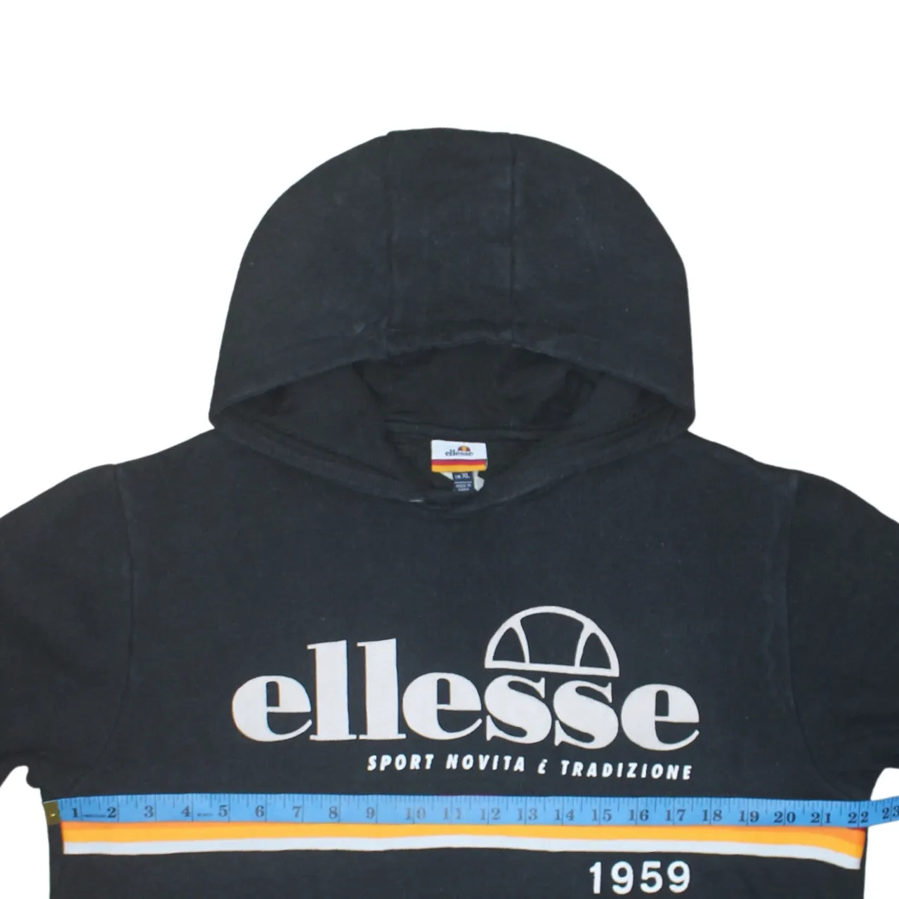 Ellesse 90's Spellout Pullover Hoodie XLarge Black sold by Vintage Club product image thumbnail 5