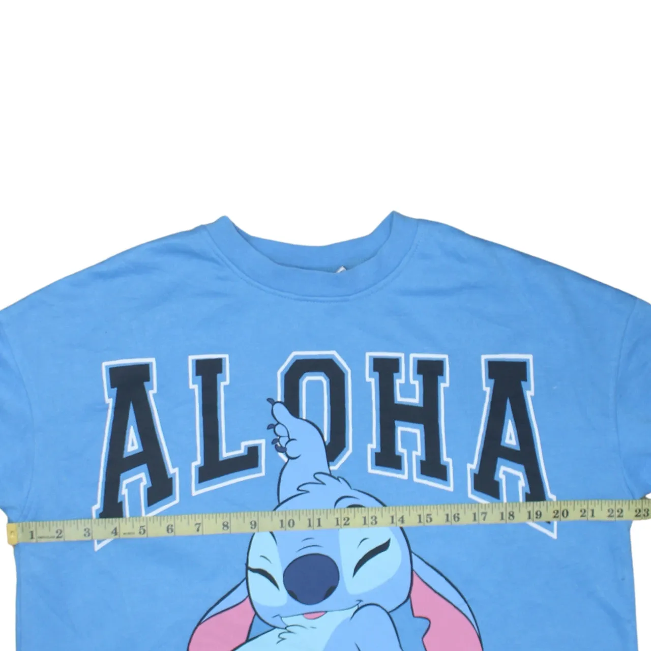 Disney 90's Stitch Crew Neck Sweatshirt Medium Blue sold by Vintage Club product image thumbnail 5