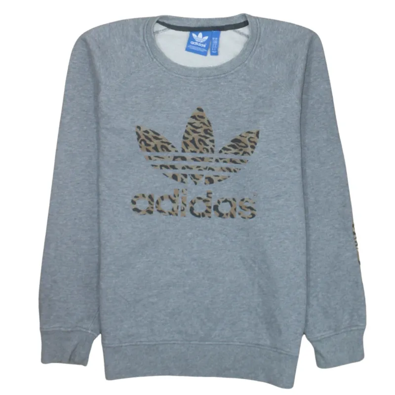 Adidas 90's Spellout Crew Neck Sweatshirt Medium Grey sold by Vintage Club
