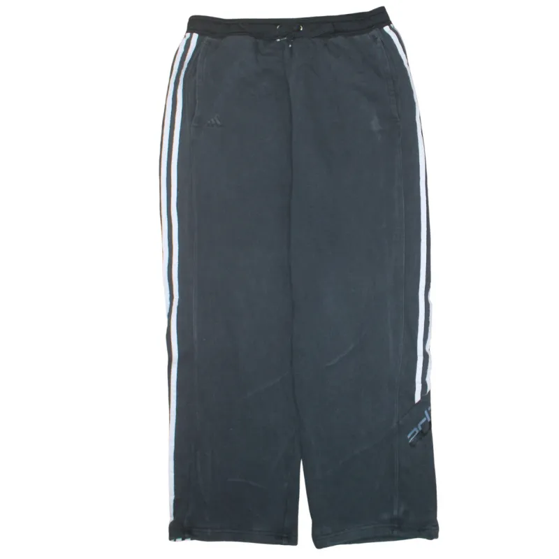 Adidas 90's 3 Stripes Straight Leg Baggy Trousers / Pants Medium Black sold by Vintage Club