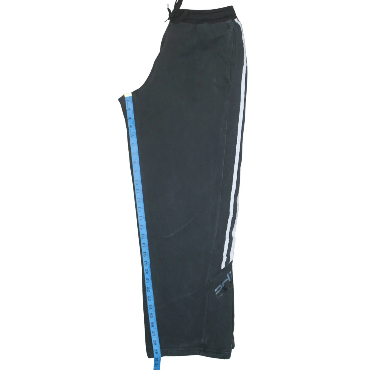 Adidas 90's 3 Stripes Straight Leg Baggy Trousers / Pants Medium Black sold by Vintage Club product image thumbnail 5