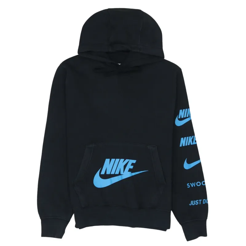 Nike 90's Center Middle Swoosh Pullover Hoodie XSmall Black sold by Vintage Club