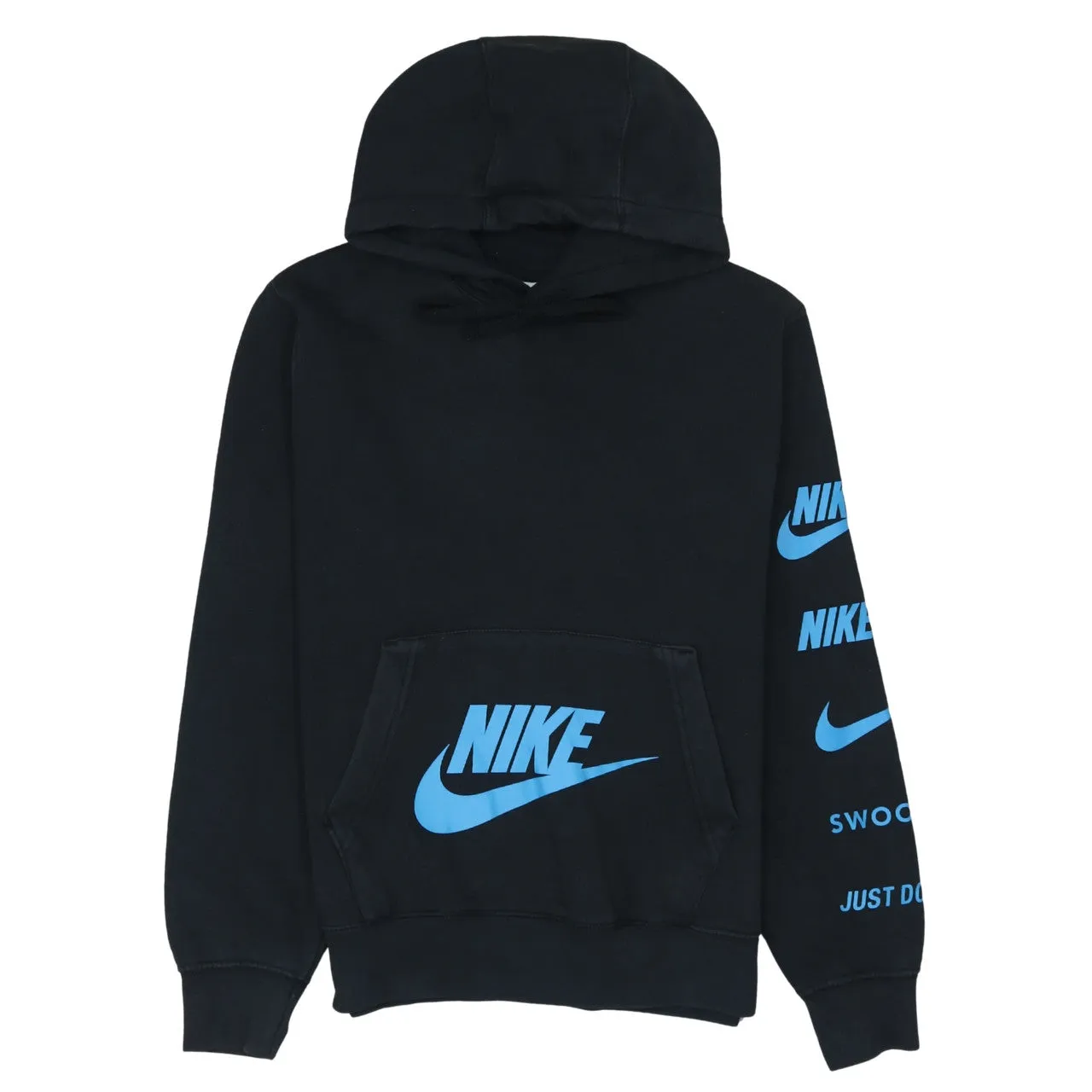 Nike 90's Center Middle Swoosh Pullover Hoodie XSmall Black sold by Vintage Club