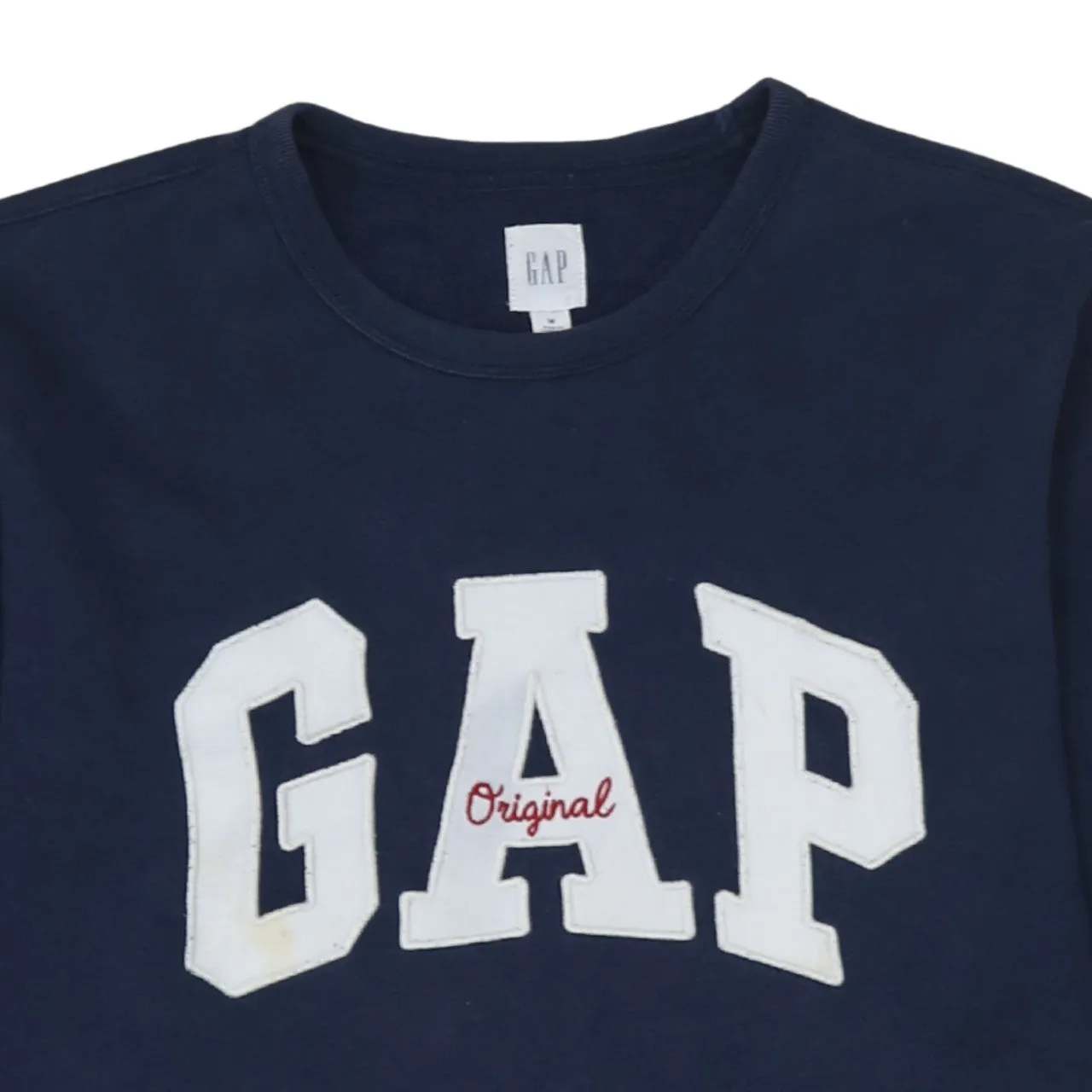 Gap 90's Spellout Crew Neck Sweatshirt Medium Navy Blue sold by Vintage Club product image thumbnail 3
