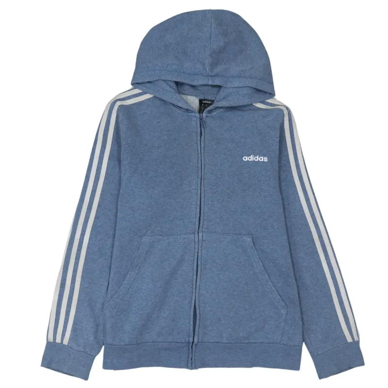 Adidas 90's Striped Sleeve Full Zip Up Hoodie XLarge Blue sold by Vintage Club