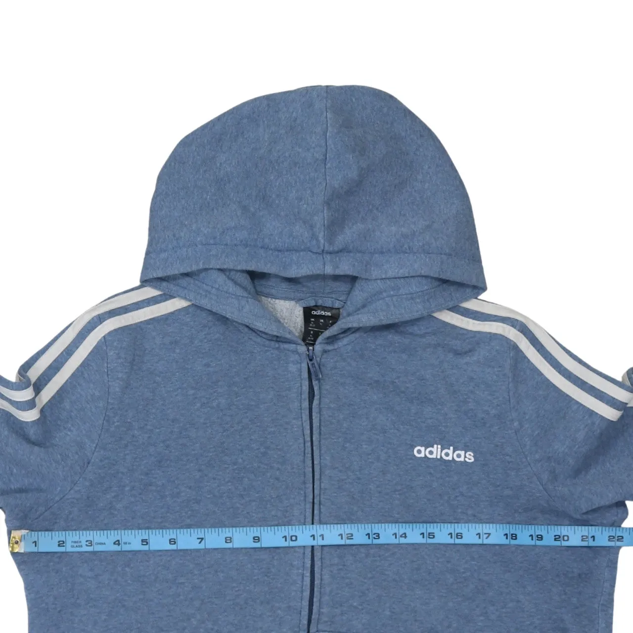 Adidas 90's Striped Sleeve Full Zip Up Hoodie XLarge Blue sold by Vintage Club product image thumbnail 5