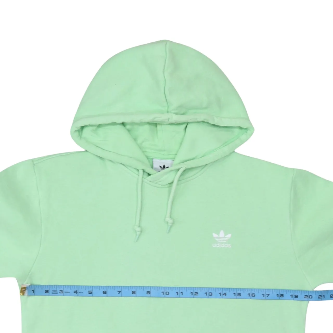Adidas 90's Drawstring Pockets Pullover Hoodie Small Green sold by Vintage Club product image thumbnail 5
