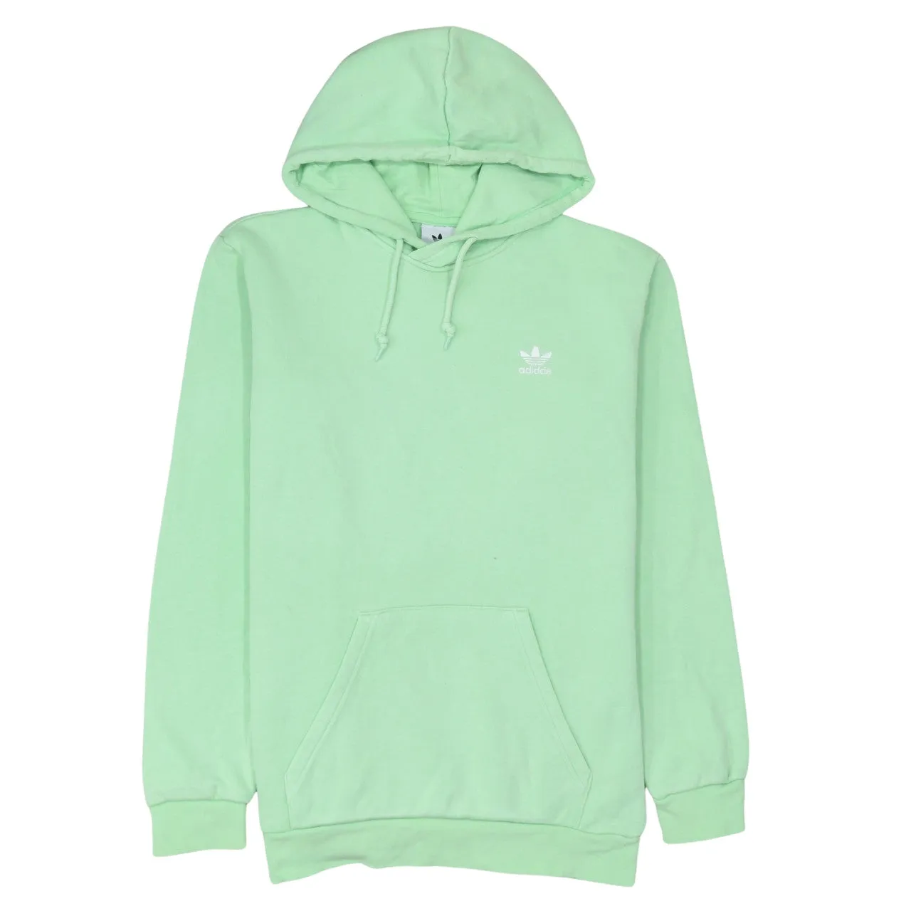 Adidas 90's Drawstring Pockets Pullover Hoodie Small Green sold by Vintage Club
