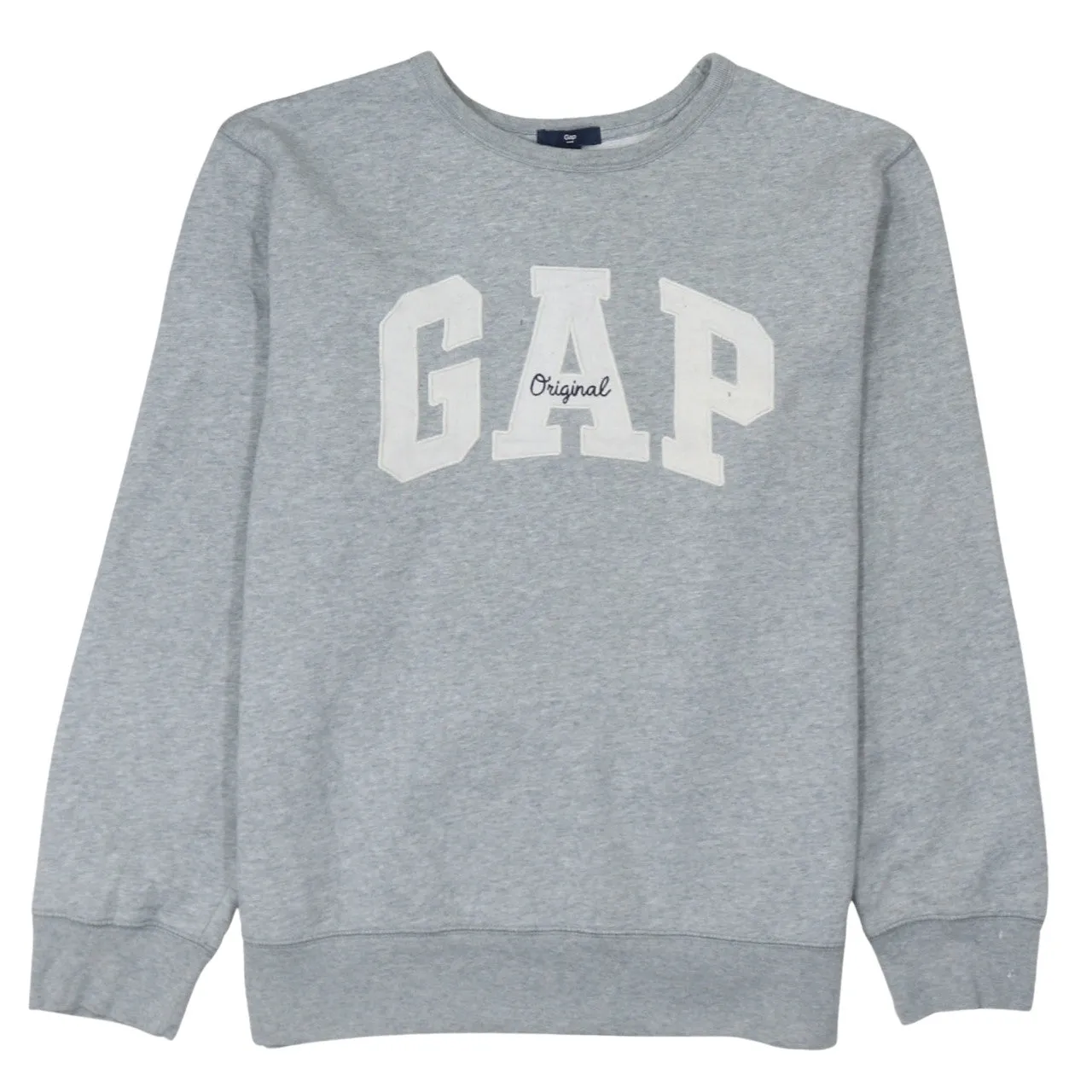 Gap 90's Spellout Crew Neck Sweatshirt Large Grey sold by Vintage Club