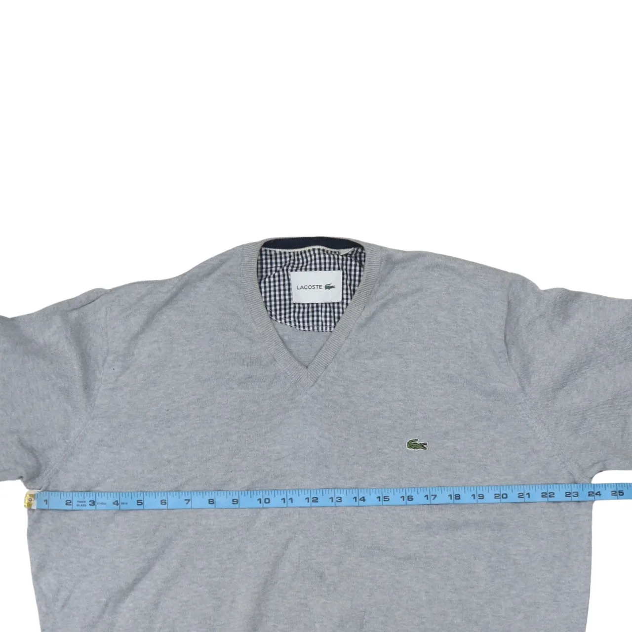 Lacoste 90's Lightweight V Neck Sweatshirt XXLarge (2XL) Grey sold by Vintage Club product image thumbnail 5
