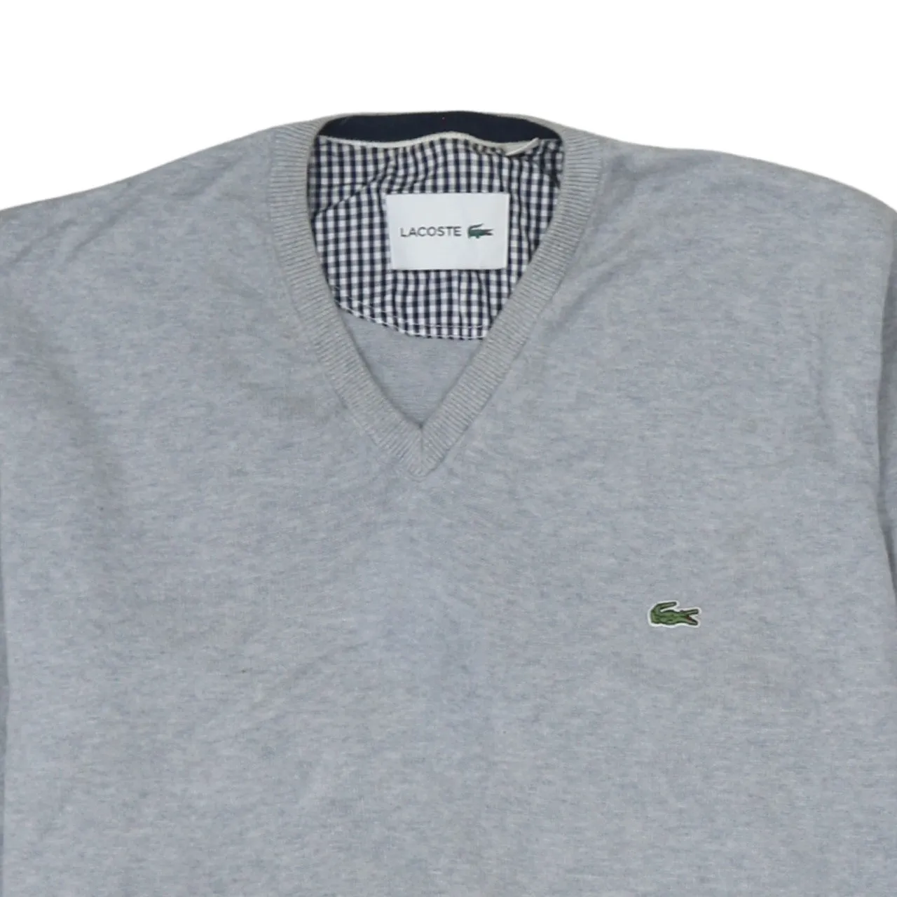 Lacoste 90's Lightweight V Neck Sweatshirt XXLarge (2XL) Grey sold by Vintage Club product image thumbnail 3