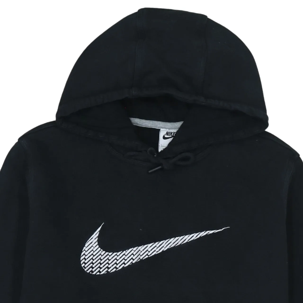 Nike 90's Center Middle Swoosh Pullover Hoodie Large Black sold by Vintage Club product image thumbnail 3