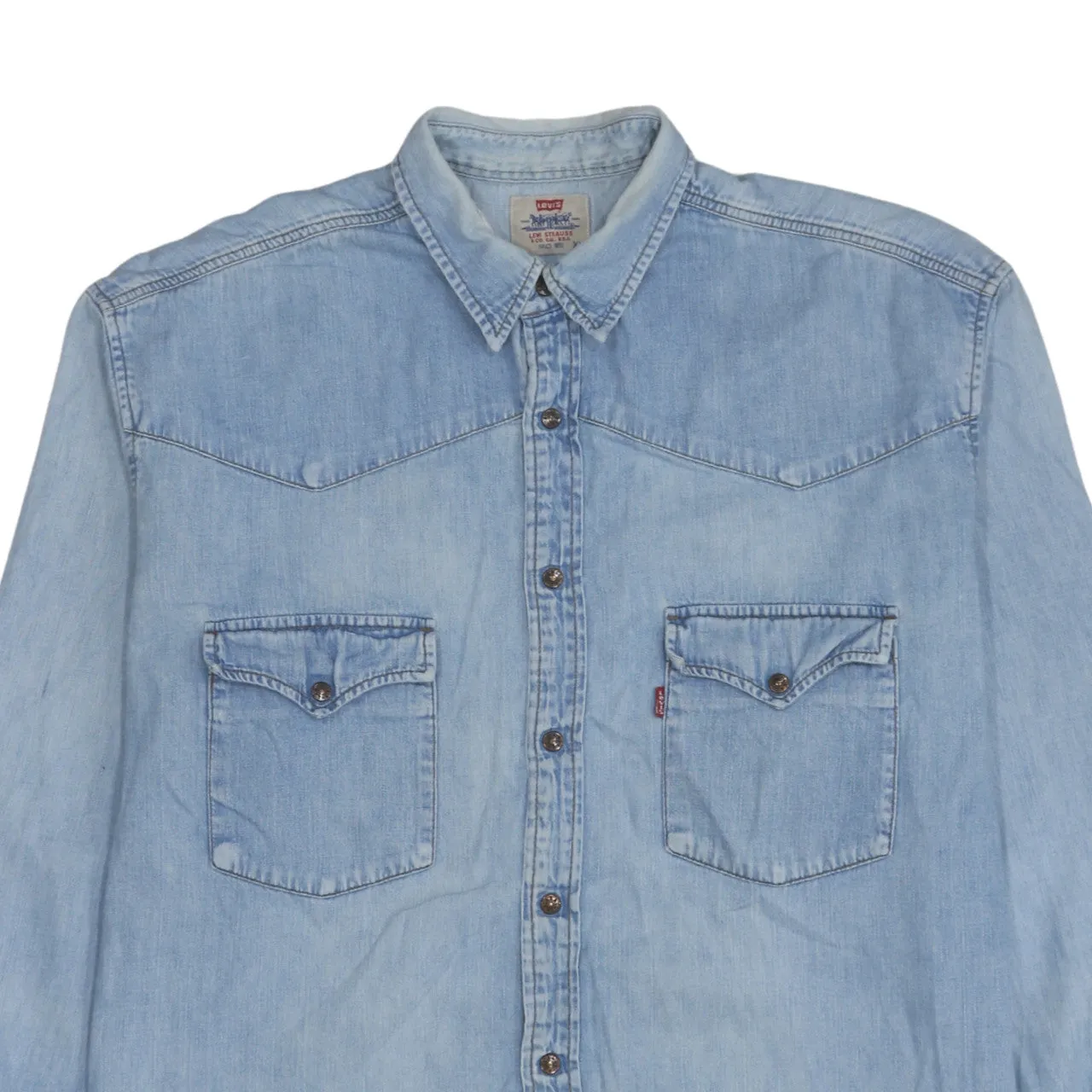 Levi Strauss &Co 90's Long Sleeve Button Up Shirt XLarge Blue sold by Vintage Club product image thumbnail 3