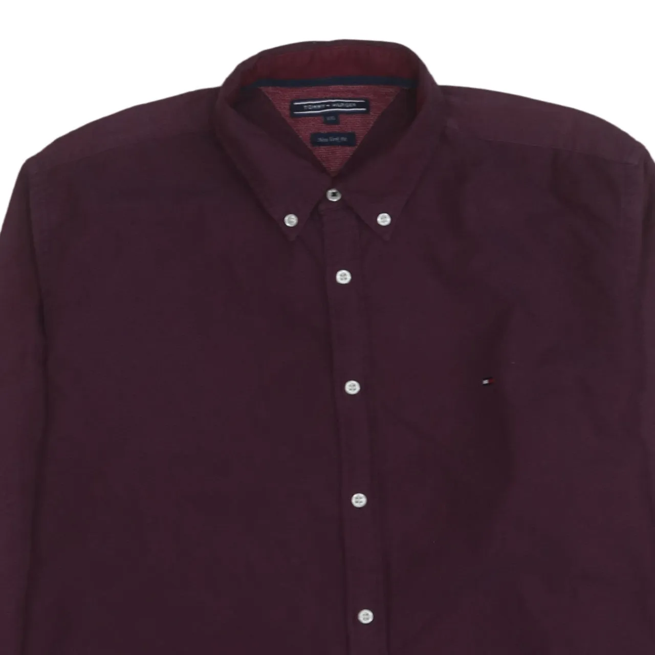 Tommy Hilfiger 90's Long Sleeve Button Up Shirt XXLarge (2XL) Burgundy Red sold by Vintage Club product image thumbnail 3