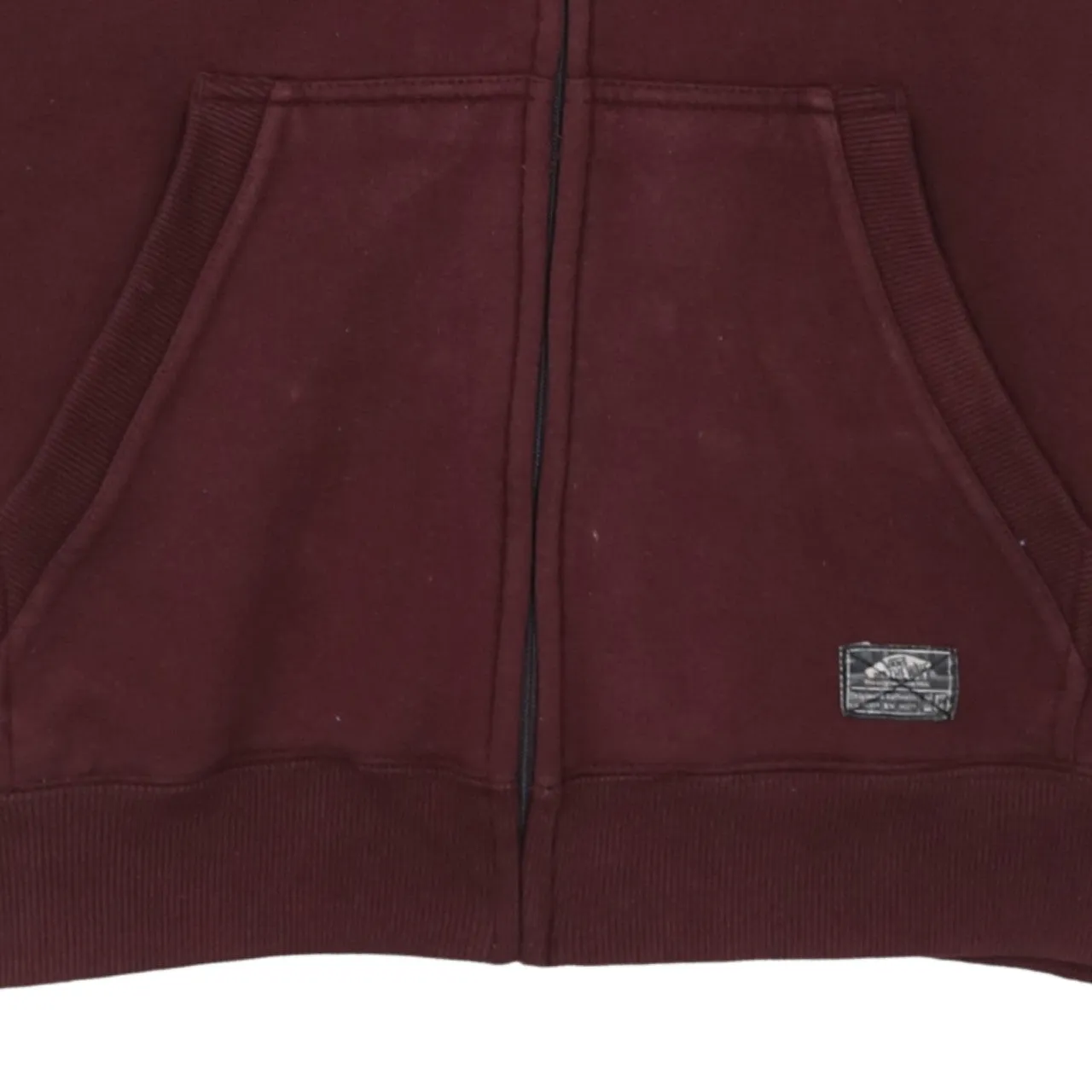 VANS 90's Spellout Full Zip Up Hoodie Medium Burgundy Red sold by Vintage Club product image thumbnail 4