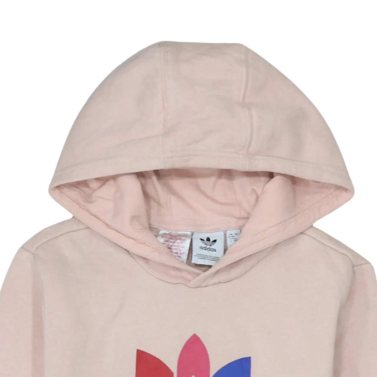 Adidas 90's Drawstring Pockets Pullover Hoodie Small Pink sold by Vintage Club product image thumbnail 3