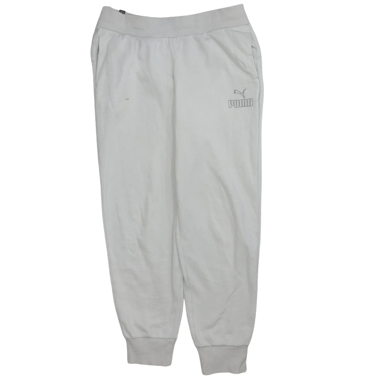 Puma 90's Rib Cuff Casual Joggers / Sweatpants Small Beige Cream sold by Vintage Club