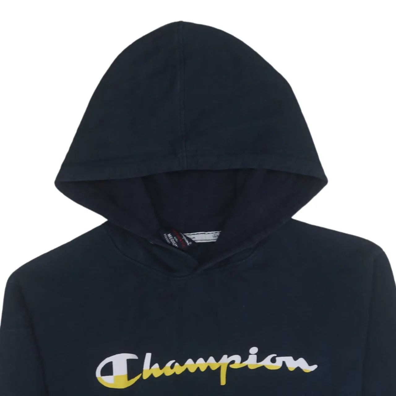 Champion 90's Spellout Pullover Hoodie Medium Navy Blue sold by Vintage Club product image thumbnail 3