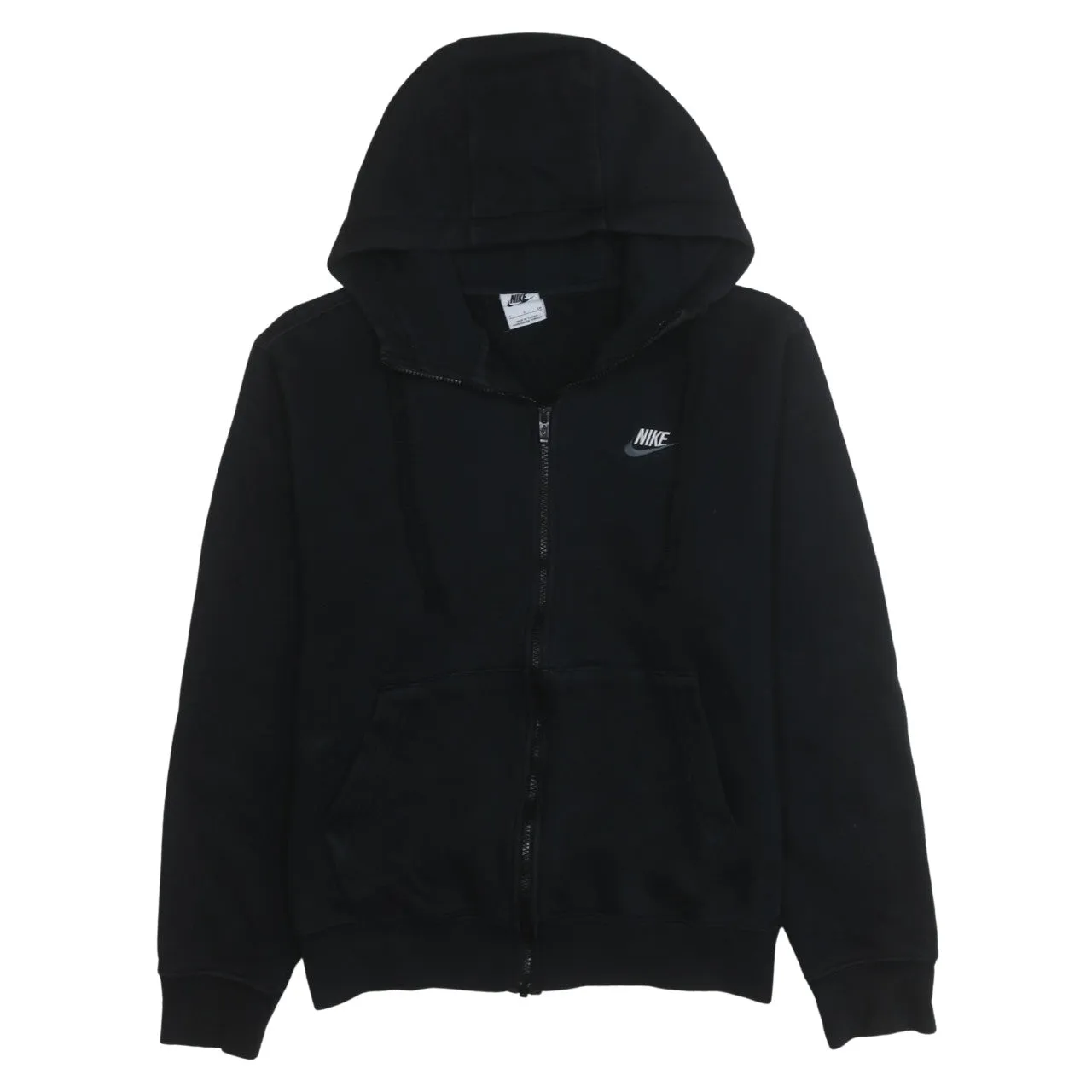 Nike 90's Swoosh Full Zip Up Hoodie Small Black sold by Vintage Club