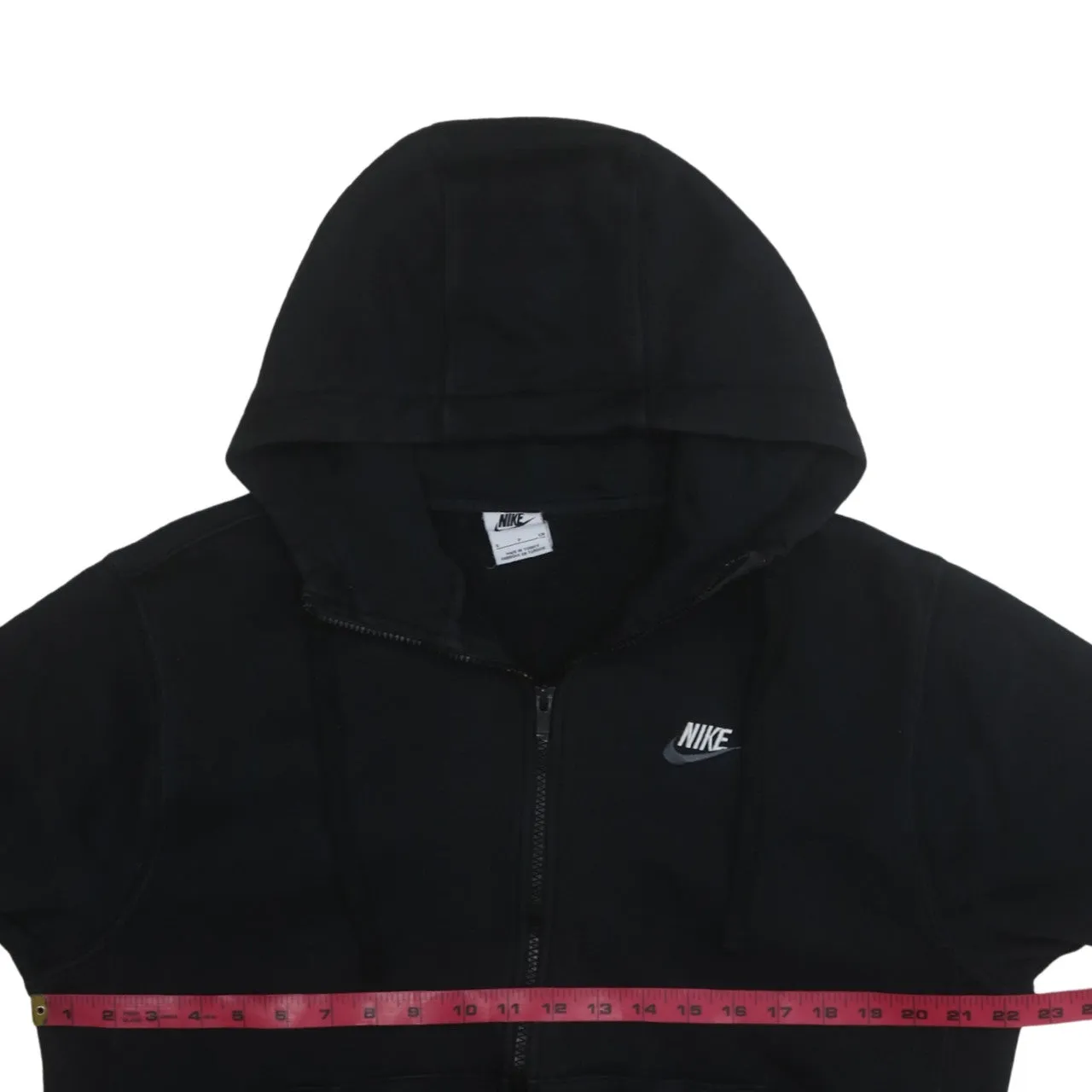 Nike 90's Swoosh Full Zip Up Hoodie Small Black sold by Vintage Club product image thumbnail 5