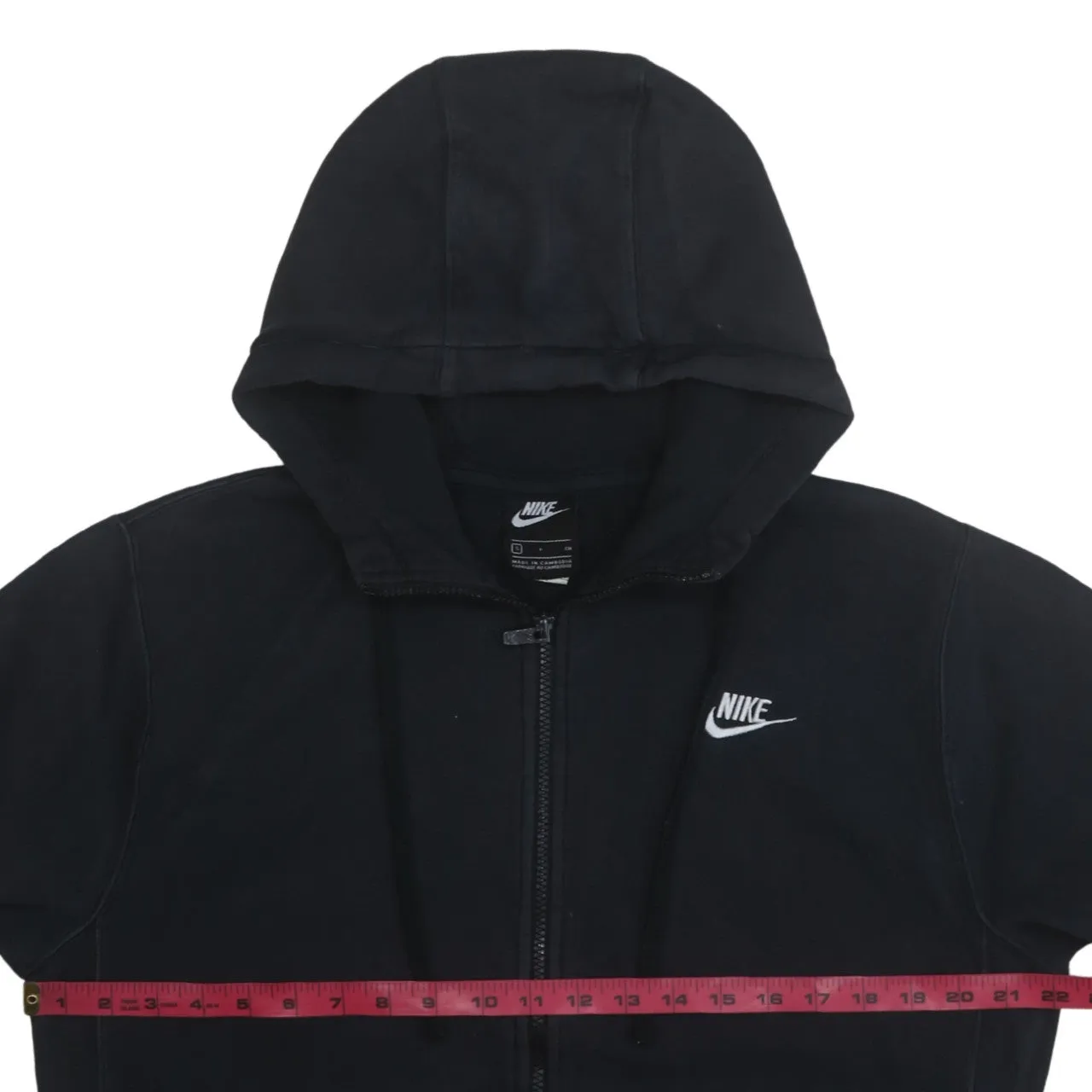 Nike 90's Swoosh Full Zip Up Hoodie Small Black sold by Vintage Club product image thumbnail 5