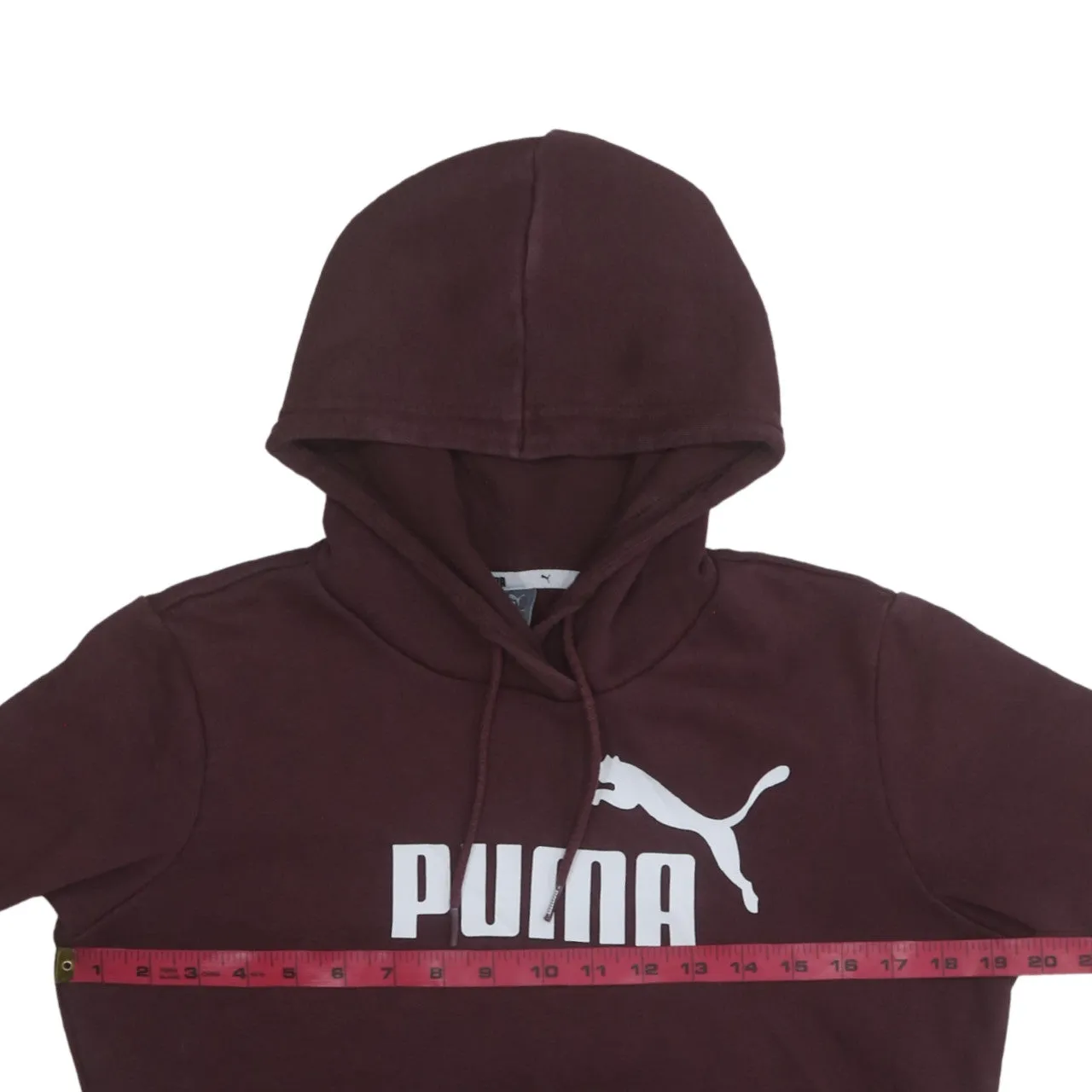 Puma 90's Spellout Pullover Hoodie Medium Burgundy Red sold by Vintage Club product image thumbnail 5