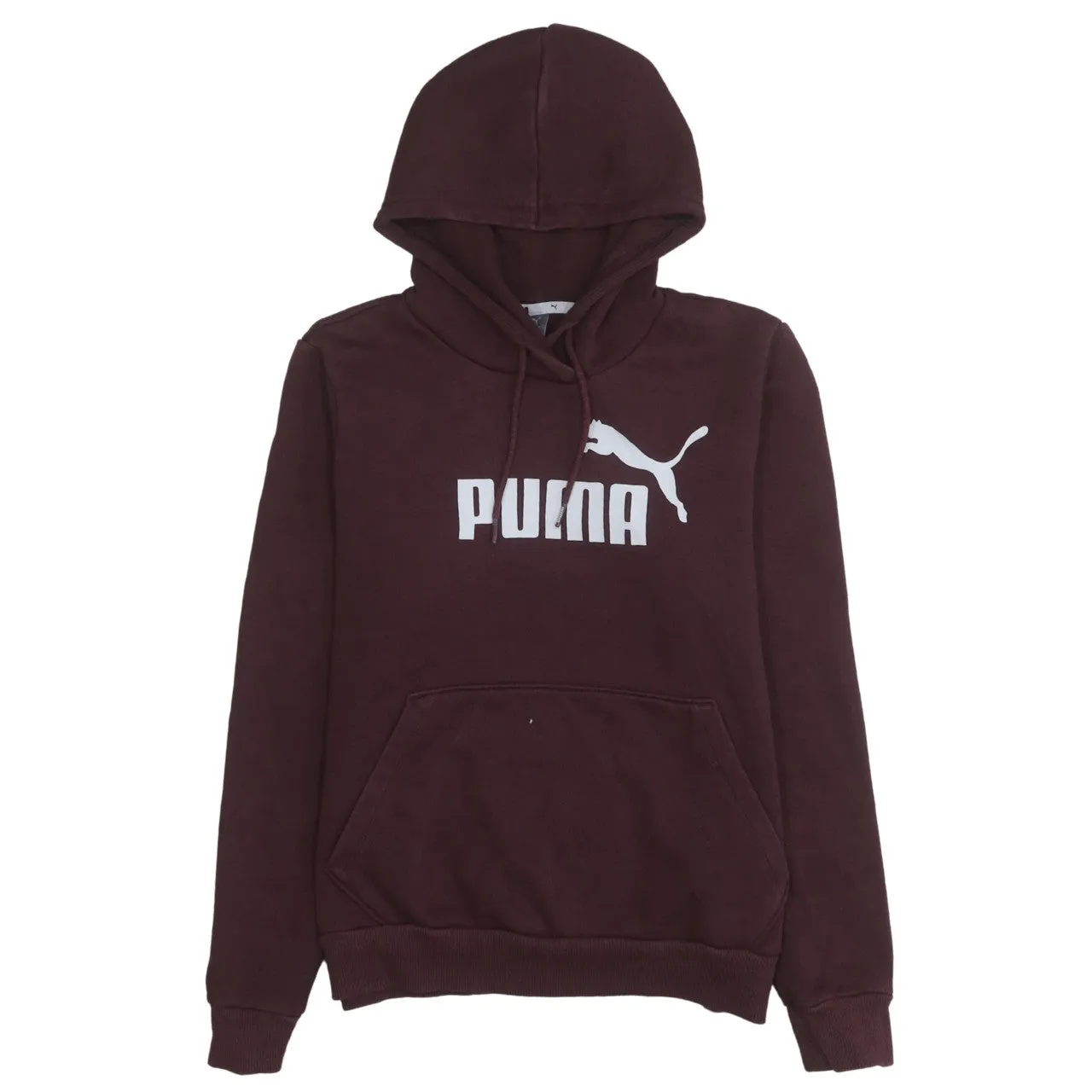 Puma 90's Spellout Pullover Hoodie Medium Burgundy Red sold by Vintage Club