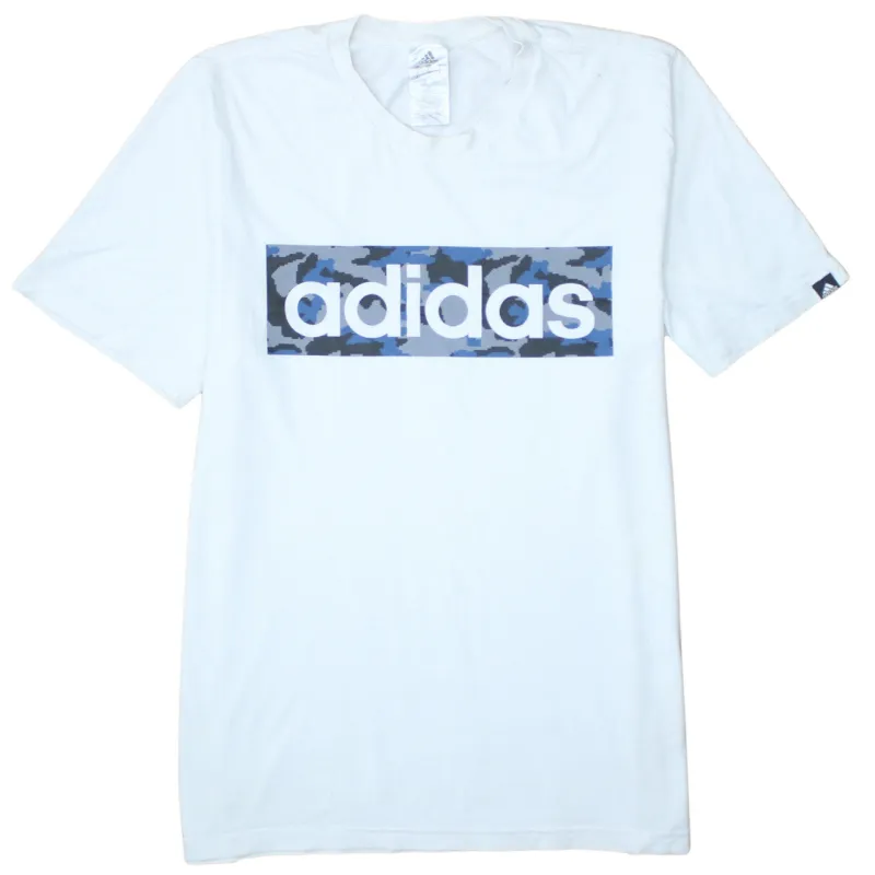 Adidas 90's Spellout Short Sleeves T Shirt Large White sold by Vintage Club