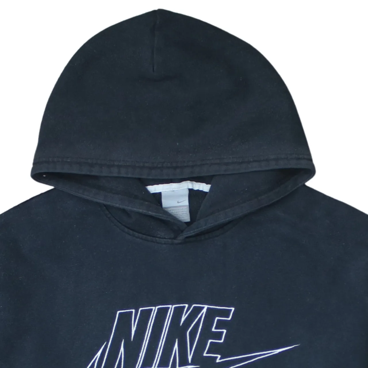 Nike 90's Center Middle Swoosh Pullover Hoodie Large Black sold by Vintage Club product image thumbnail 3