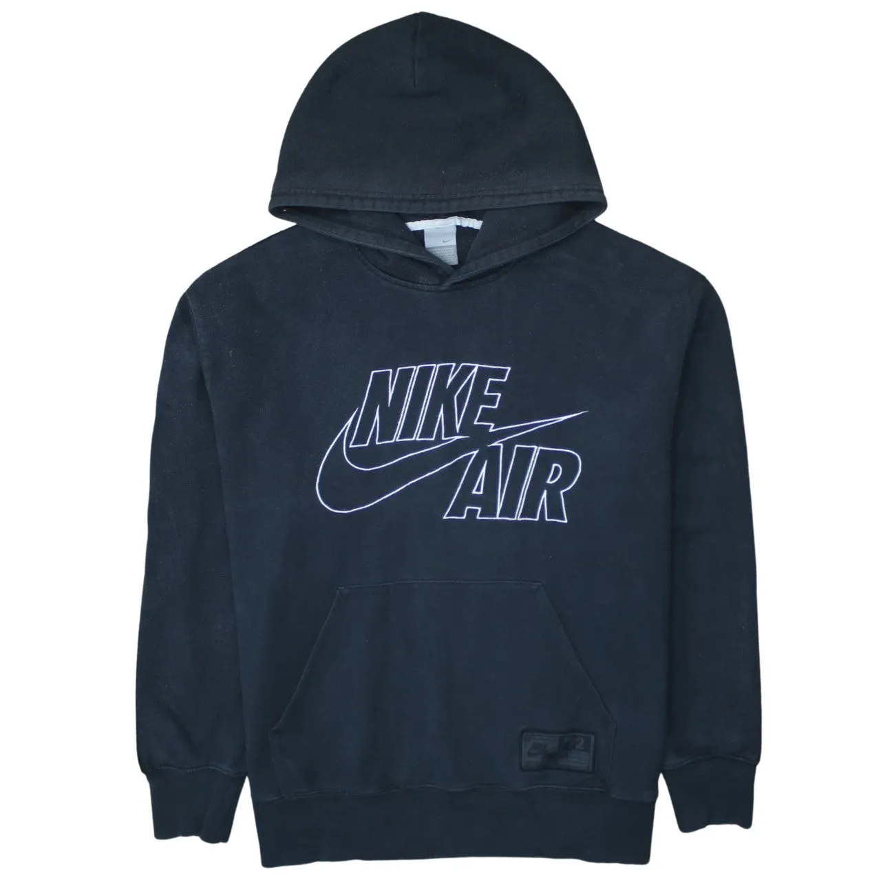 Nike 90's Center Middle Swoosh Pullover Hoodie Large Black sold by Vintage Club